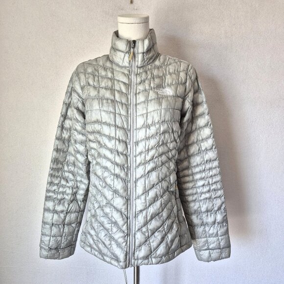 The North Face Thermoball Trekker Puffer Jacket Zip-Up Lightweight Grey - Picture 2 of 16